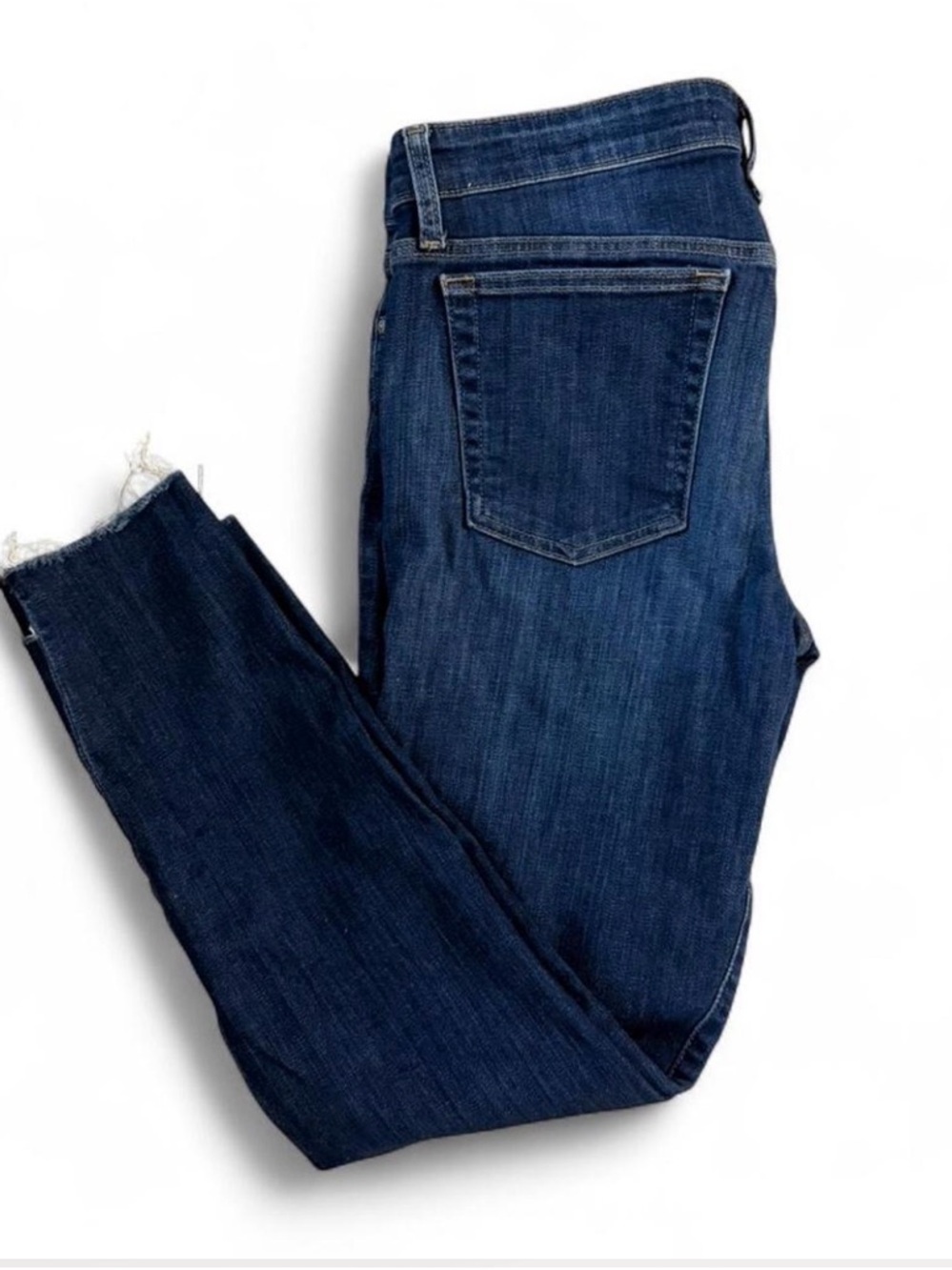 Joe’s Jeans Petite Skinny Dark Wash Raw Hem Stretch Denim Size 31. 28” inseam - Picture 5 of 5